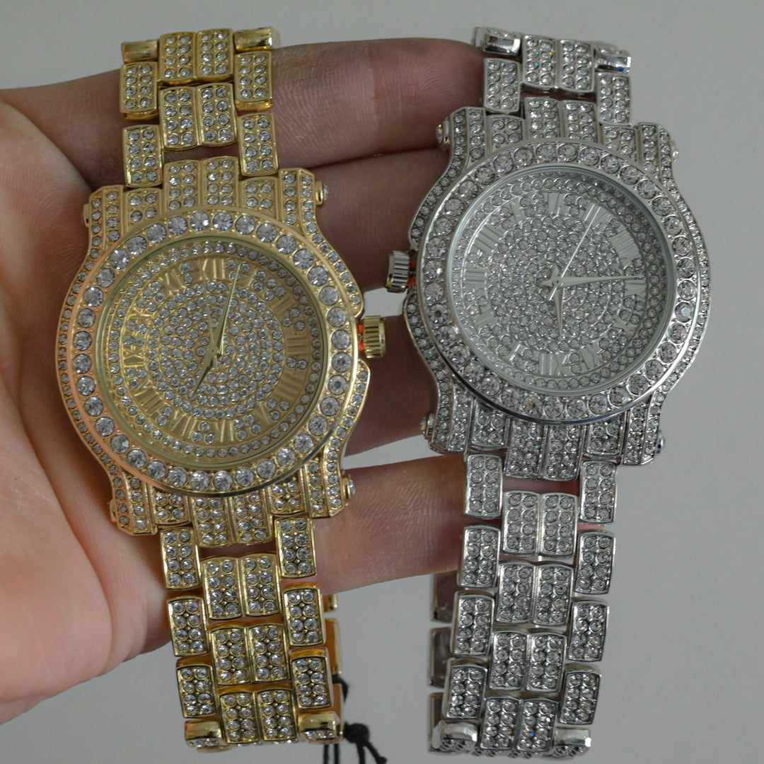 Fully Iced Techno Pave Watch With Diamond Dial LuxIcejewelry